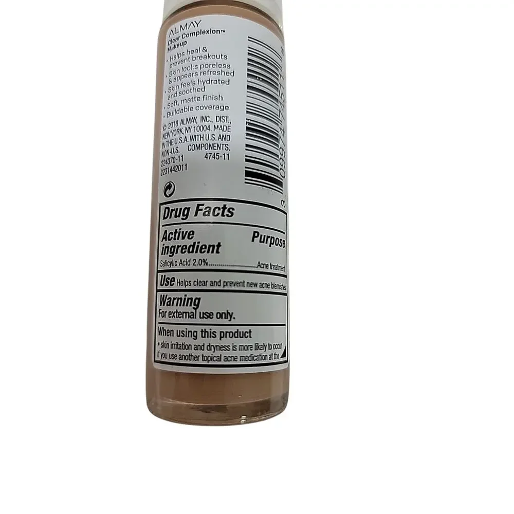 Almay Clear Complexion Make Myself Clear Foundation Natural Tan‎ 710 Acne